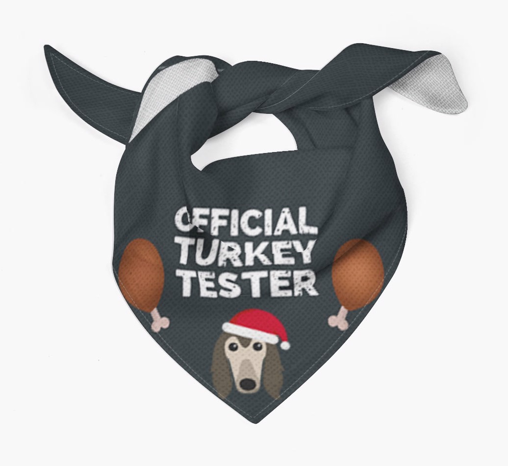 Official Turkey Tester : Personalized {breedFullName} Christmas Bandana