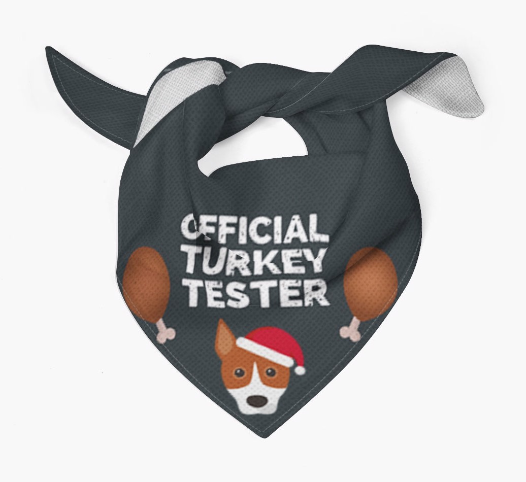 Official Turkey Tester : Personalized {breedFullName} Christmas Bandana