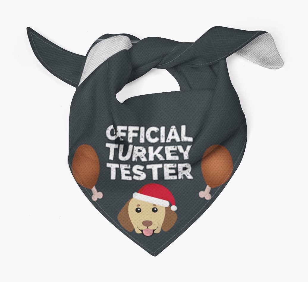 Official Turkey Tester : Personalized {breedFullName} Christmas Bandana