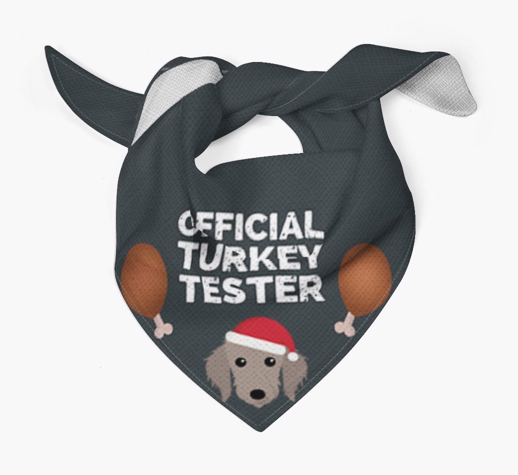 Official Turkey Tester : Personalized {breedFullName} Christmas Bandana