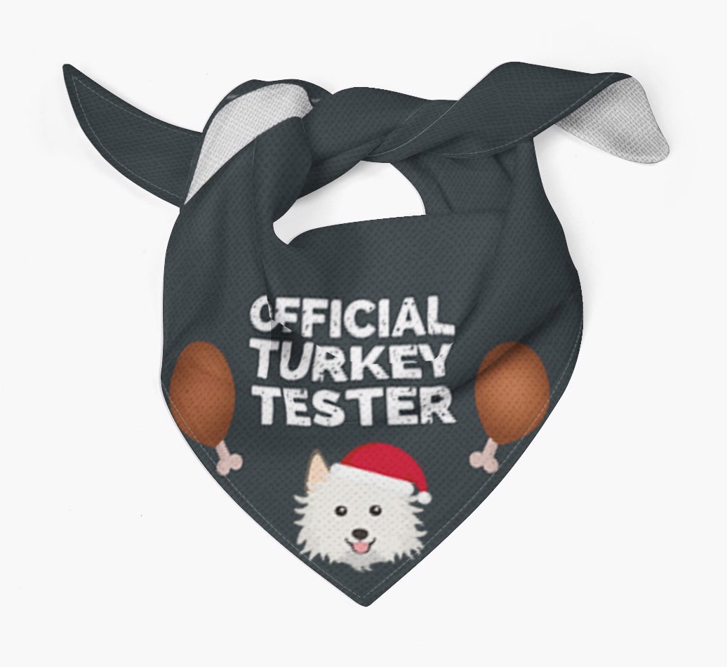 Official Turkey Tester : Personalized {breedFullName} Christmas Bandana