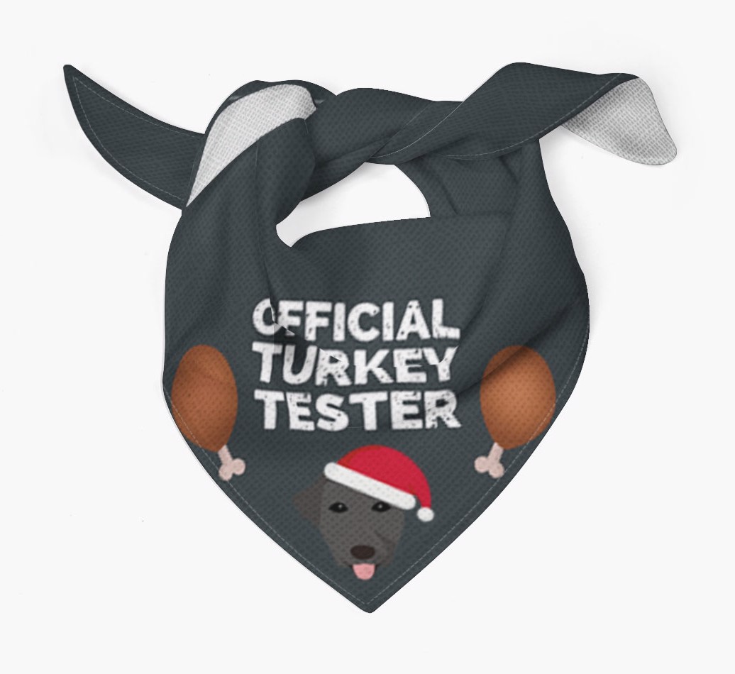 Official Turkey Tester : Personalized {breedFullName} Christmas Bandana