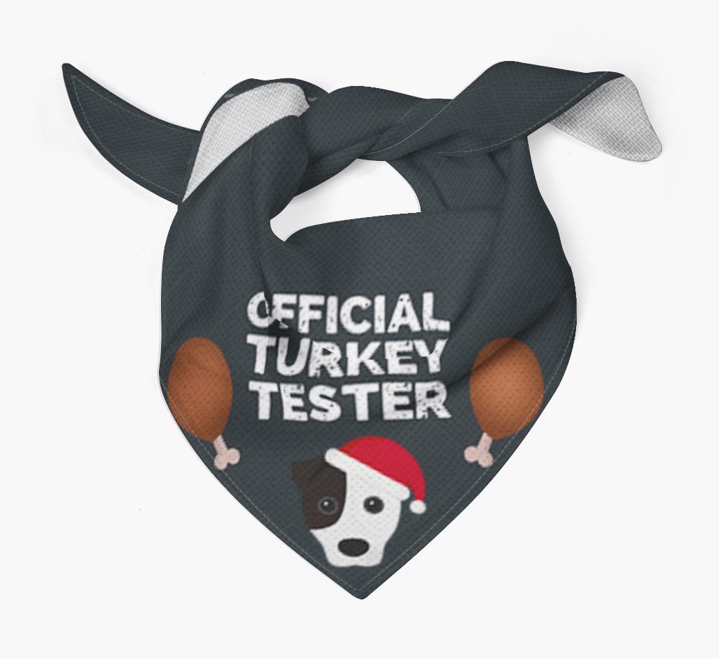 Official Turkey Tester : Personalized {breedFullName} Christmas Bandana