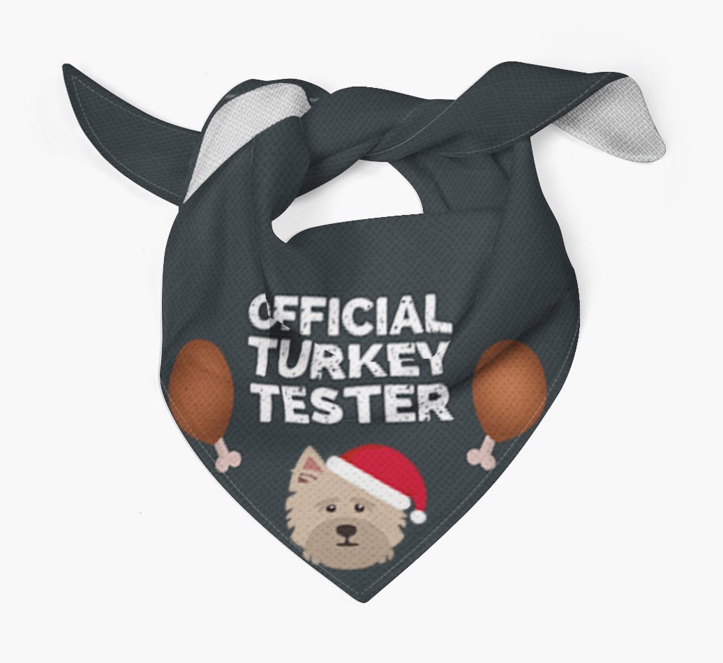 Official Turkey Tester : Personalized {breedFullName} Christmas Bandana