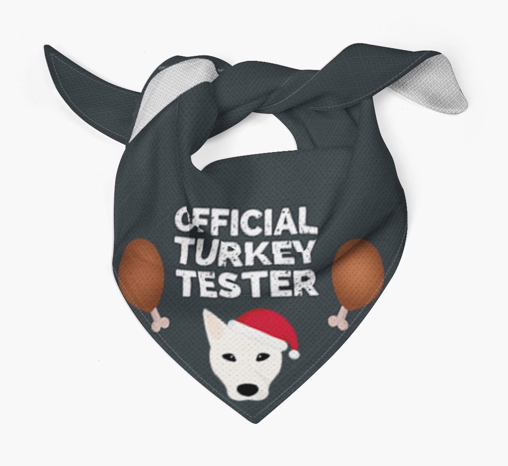 Official Turkey Tester : Personalized {breedFullName} Christmas Bandana