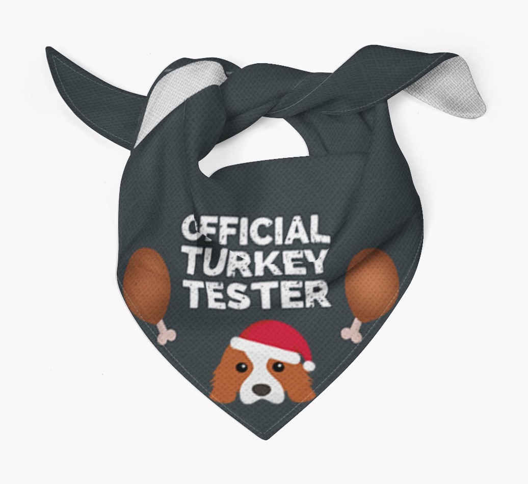 Official Turkey Tester : Personalized {breedFullName} Christmas Bandana