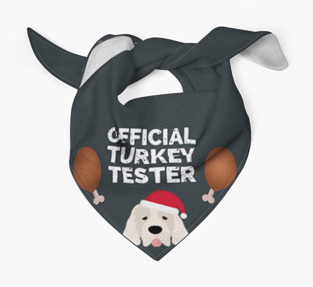 Official Turkey Tester : Personalized {breedFullName} Christmas Bandana