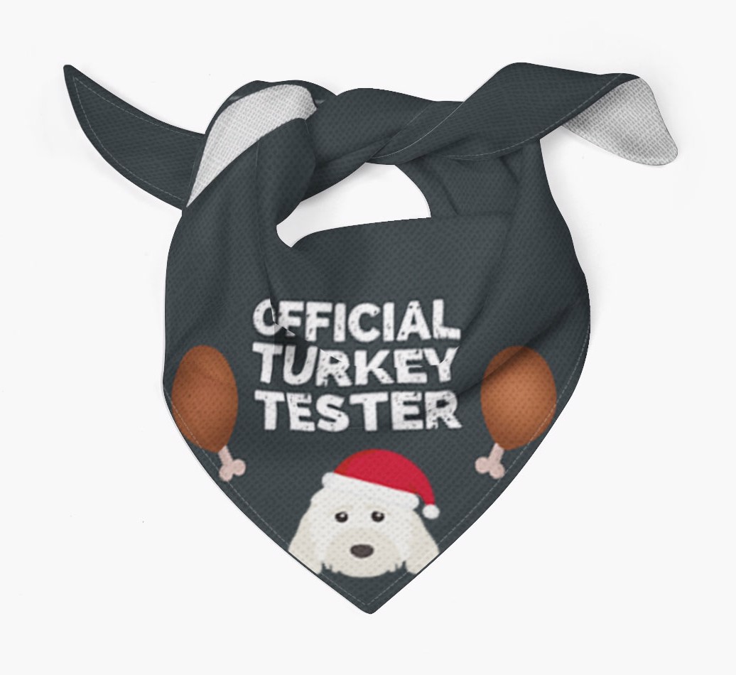 Official Turkey Tester : Personalized {breedFullName} Christmas Bandana