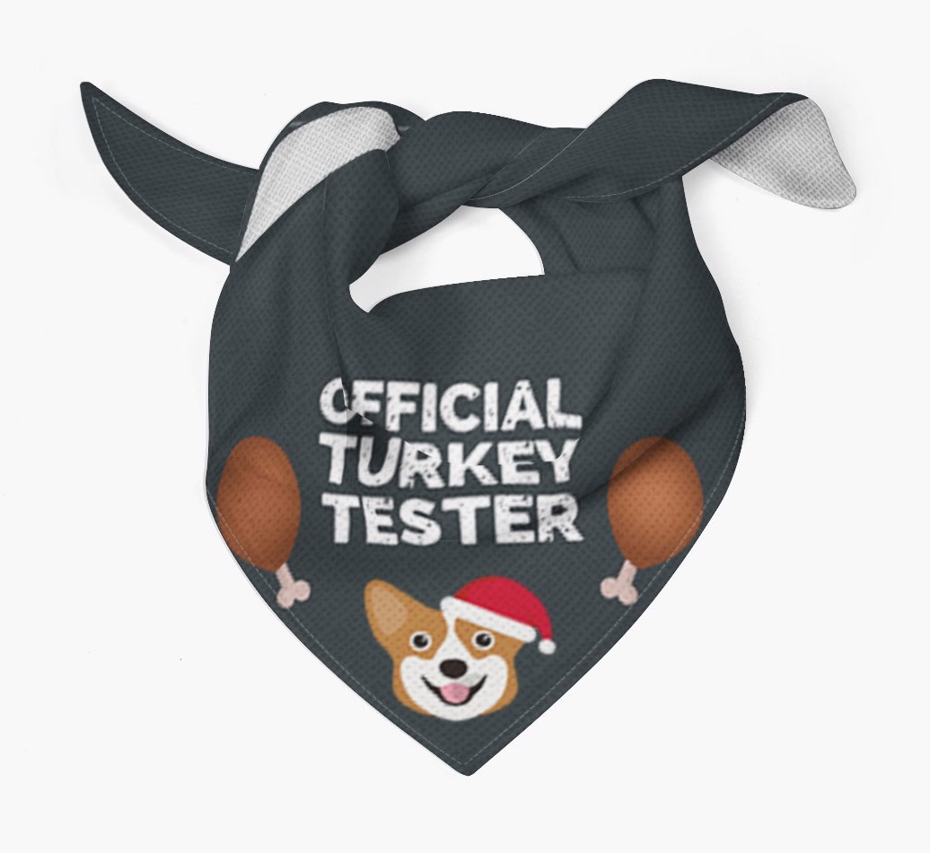 Official Turkey Tester : Personalized {breedFullName} Christmas Bandana