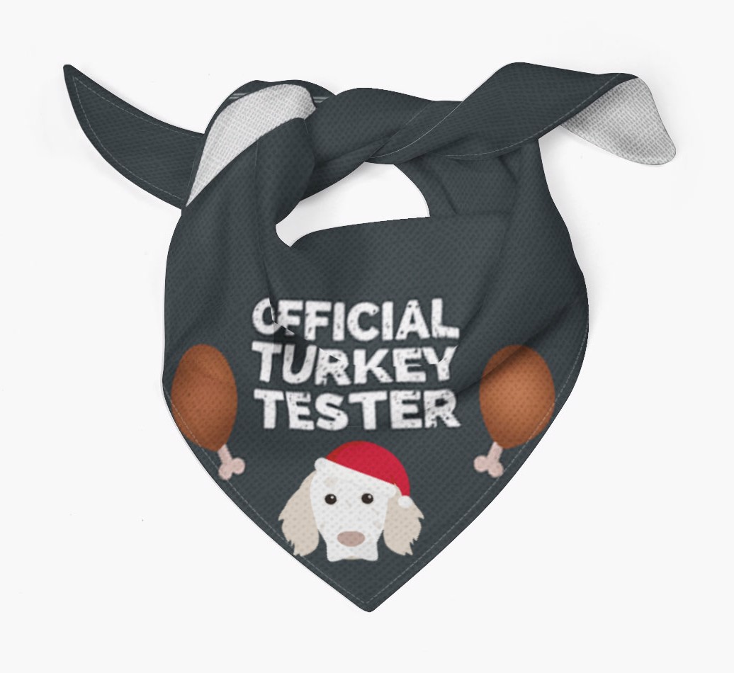 Official Turkey Tester : Personalised {breedFullName} Christmas Bandana
