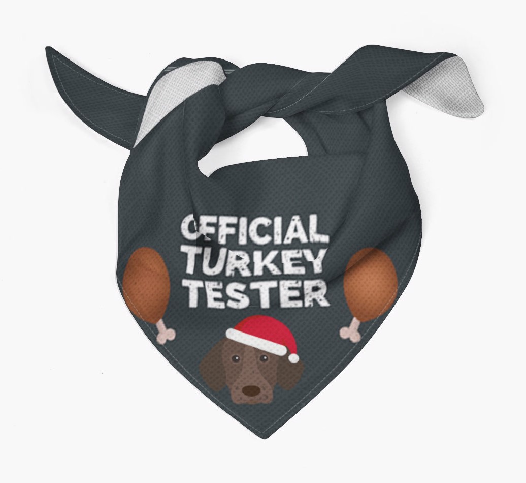 Official Turkey Tester : Personalized {breedFullName} Christmas Bandana