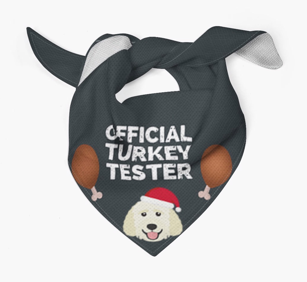 Official Turkey Tester : Personalized {breedFullName} Christmas Bandana