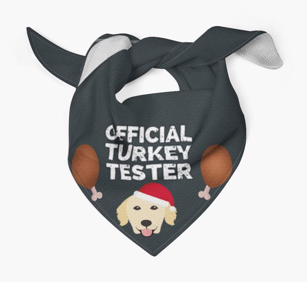 Official Turkey Tester : Personalized {breedFullName} Christmas Bandana