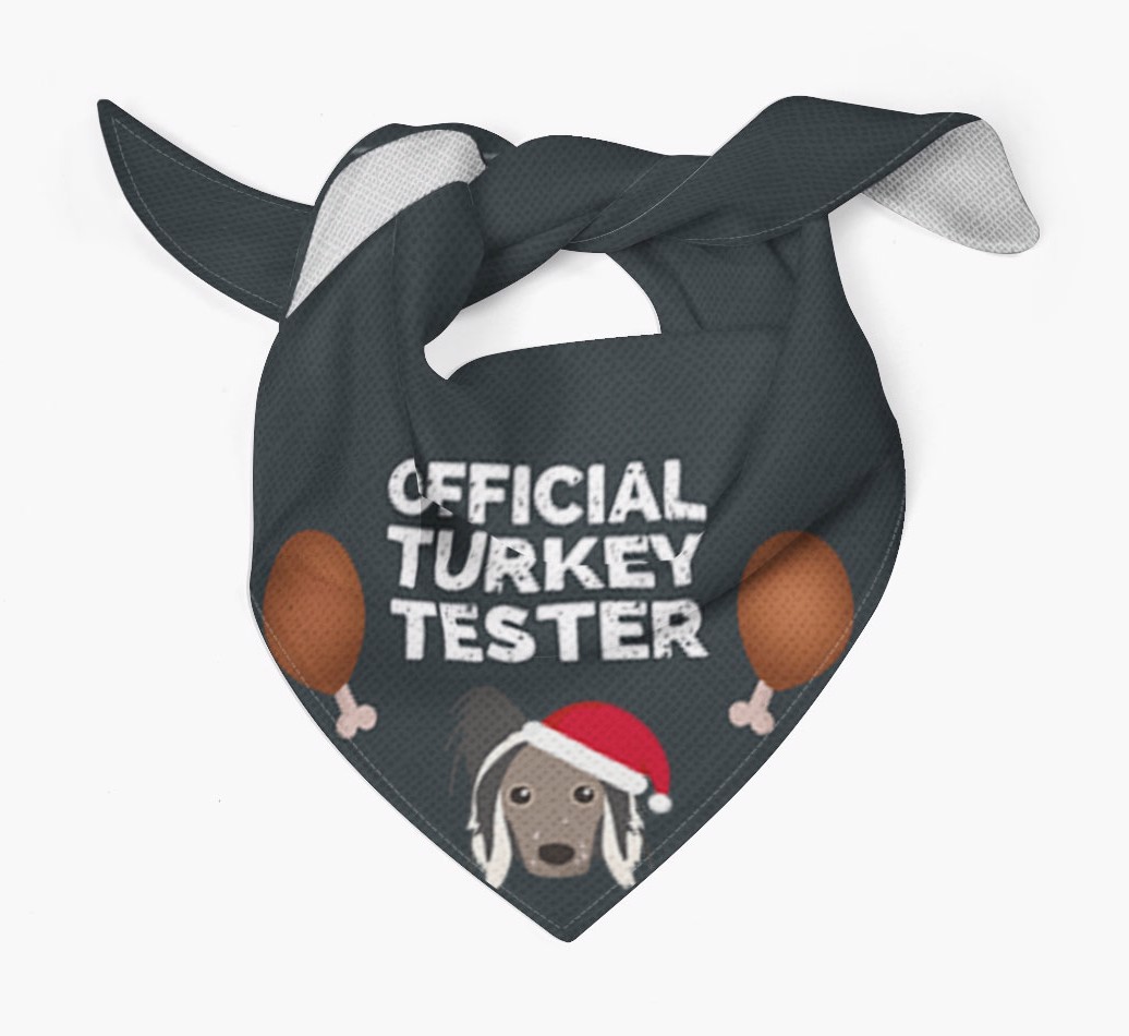 Official Turkey Tester : Personalized {breedFullName} Christmas Bandana