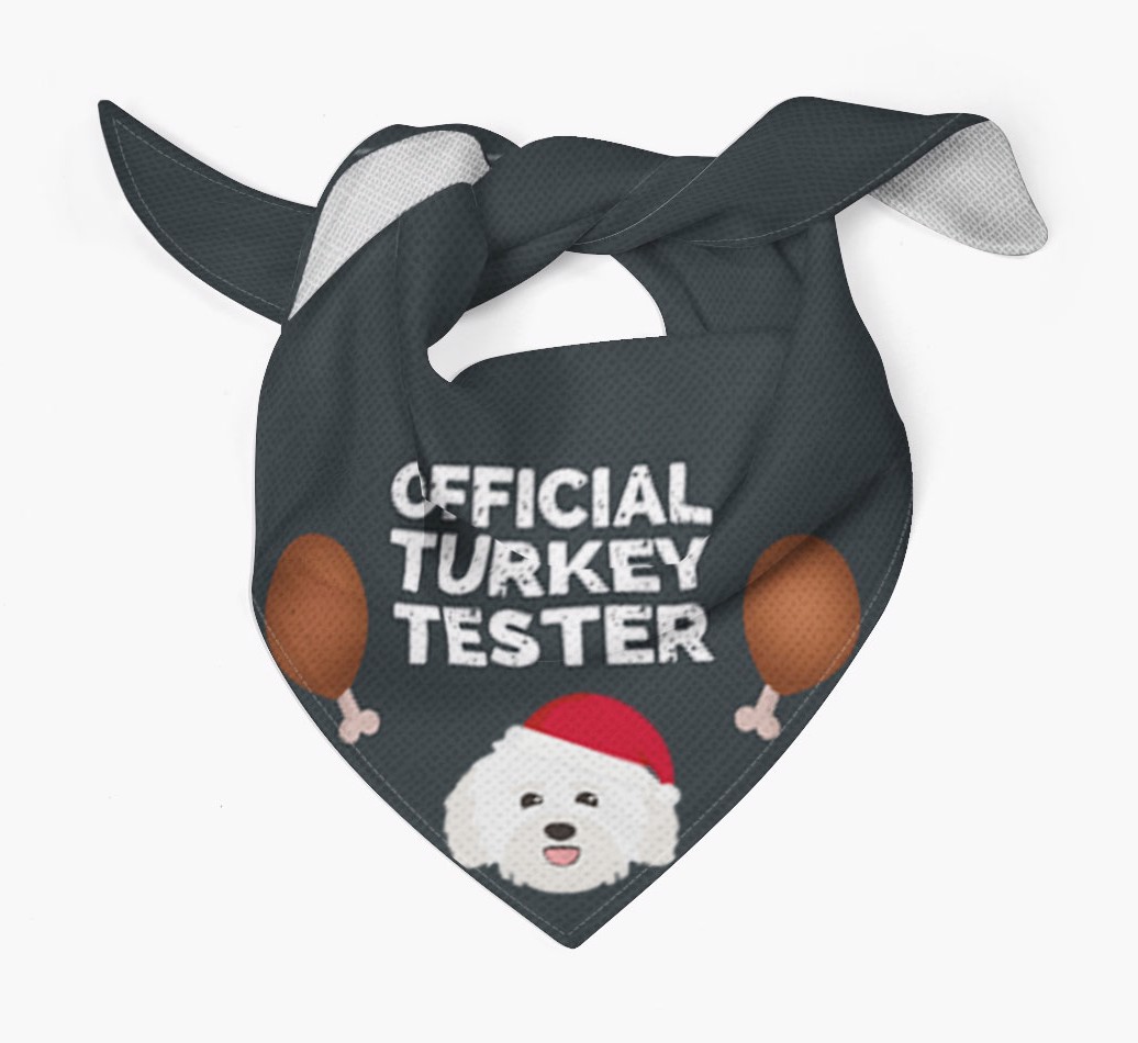 Official Turkey Tester : Personalized {breedFullName} Christmas Bandana
