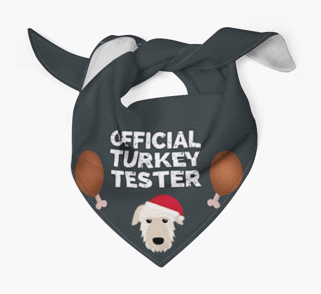 Official Turkey Tester : Personalized {breedFullName} Christmas Bandana