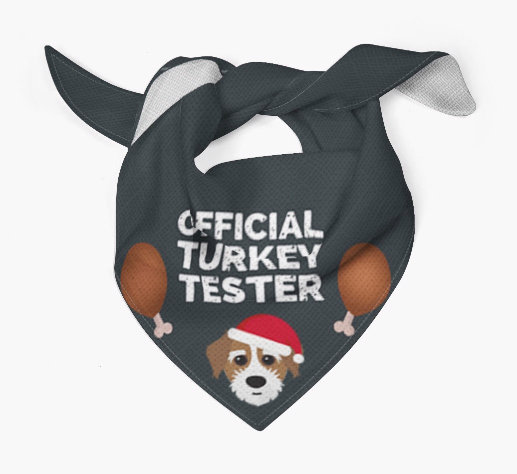 Official Turkey Tester : Personalized {breedFullName} Christmas Bandana