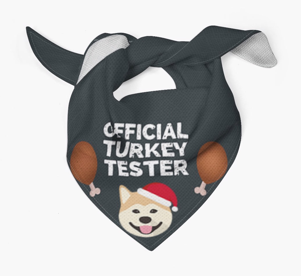 Official Turkey Tester : Personalized {breedFullName} Christmas Bandana