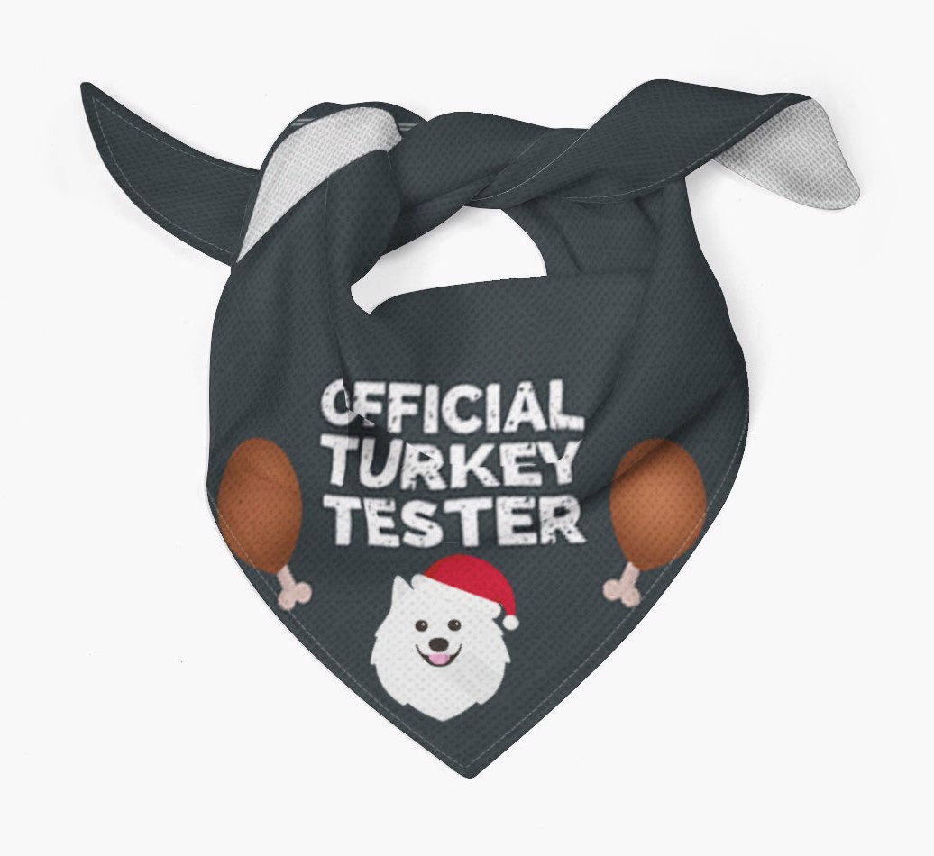 Official Turkey Tester : Personalised {breedFullName} Christmas Bandana