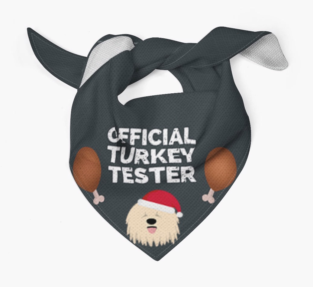Official Turkey Tester : Personalized {breedFullName} Christmas Bandana