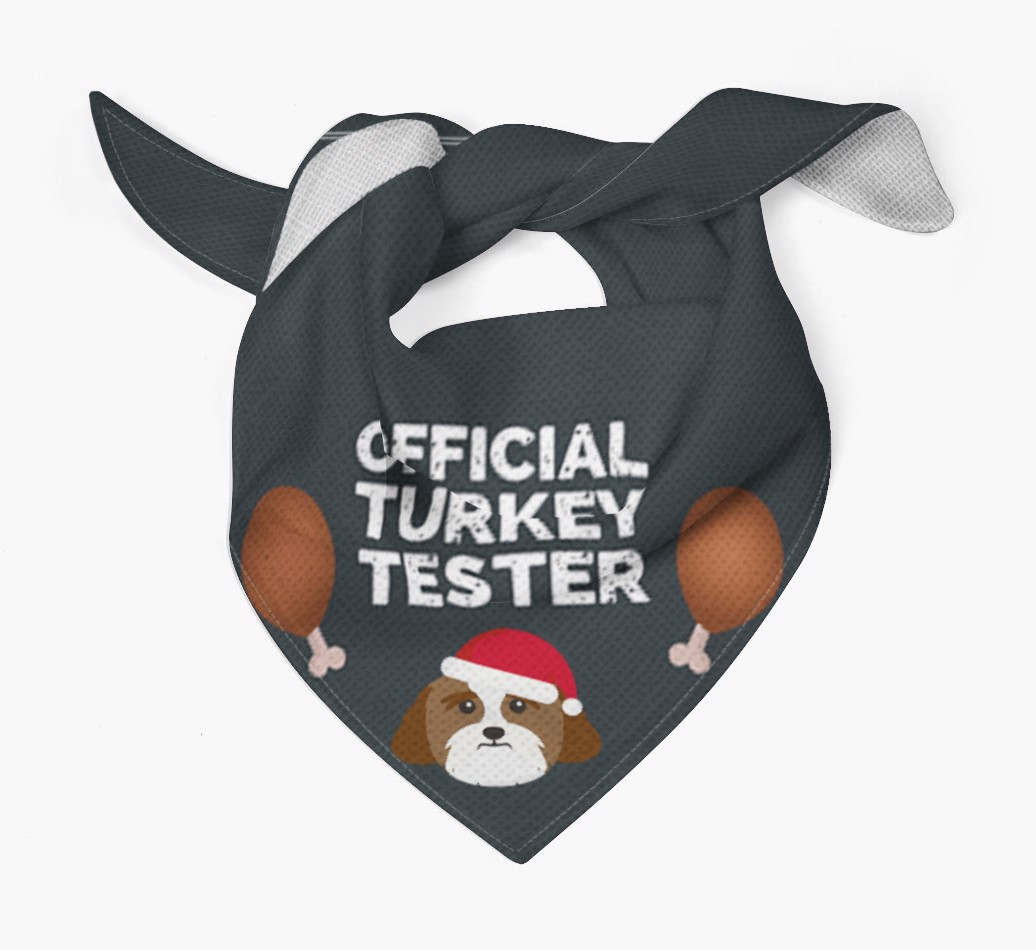 Official Turkey Tester : Personalized {breedFullName} Christmas Bandana