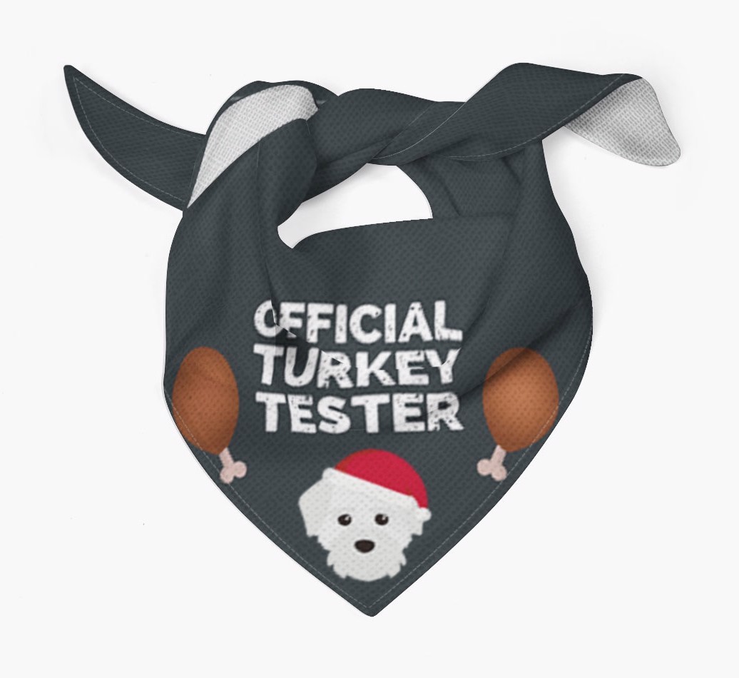 Official Turkey Tester : Personalized {breedFullName} Christmas Bandana