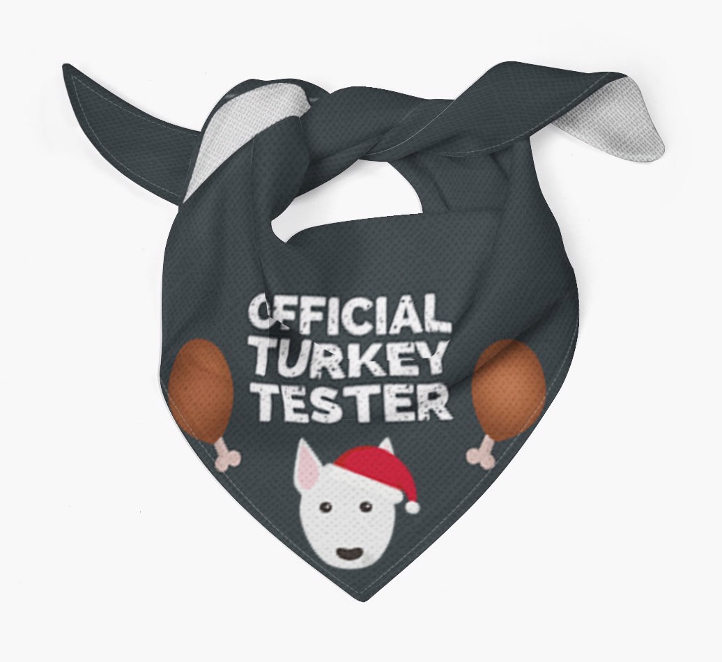 Official Turkey Tester : Personalised {breedFullName} Christmas Bandana