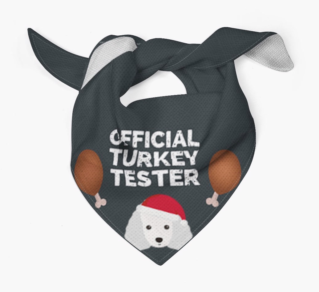 Official Turkey Tester : Personalized {breedFullName} Christmas Bandana
