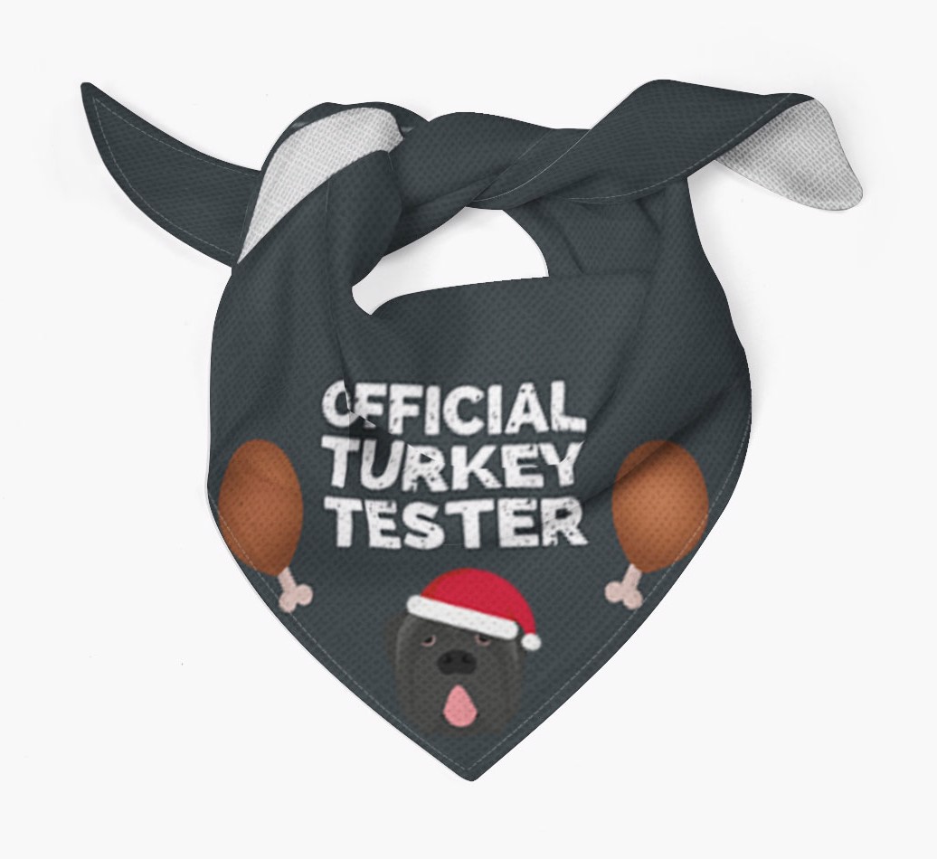 Official Turkey Tester : Personalized {breedFullName} Christmas Bandana