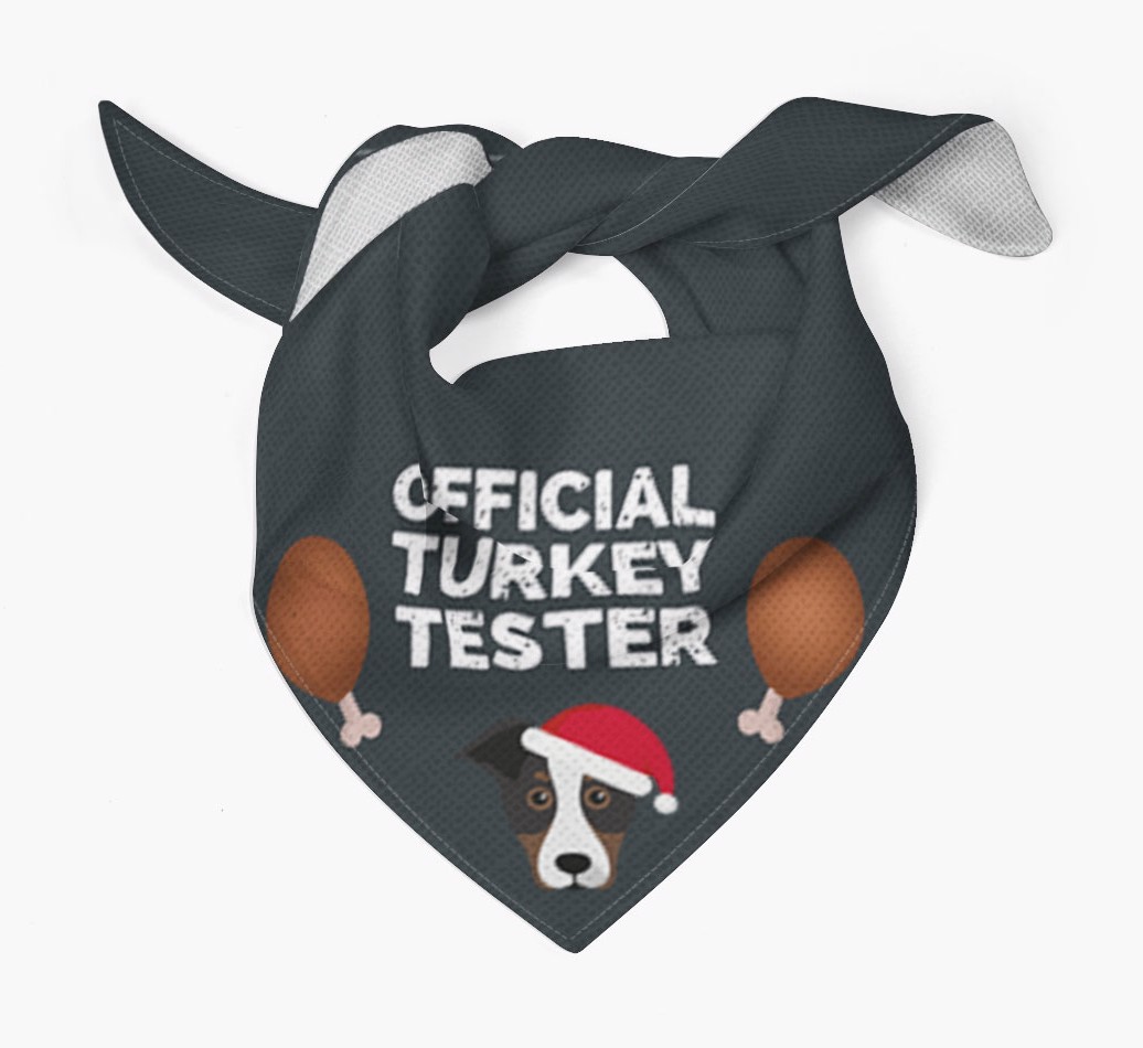 Official Turkey Tester : Personalized {breedFullName} Christmas Bandana