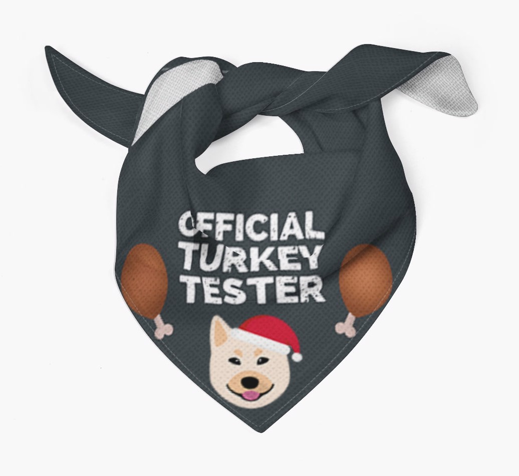 Official Turkey Tester : Personalized {breedFullName} Christmas Bandana