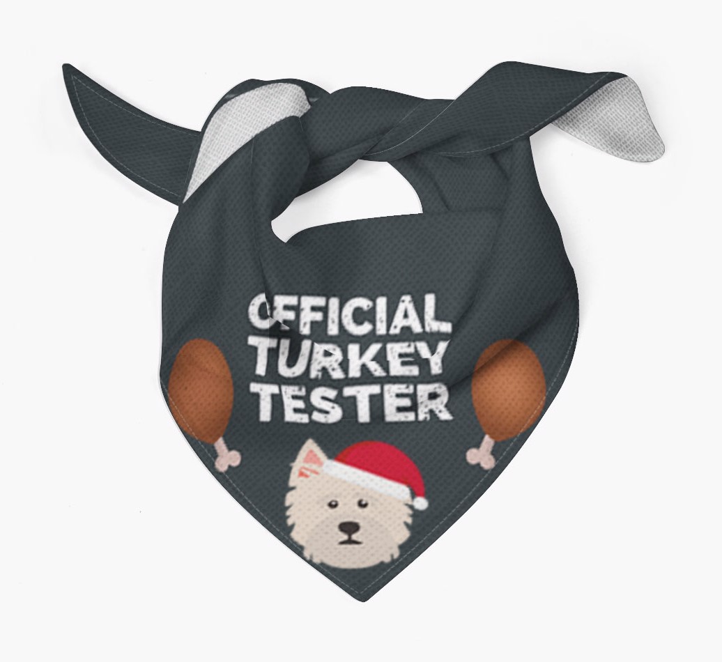 Official Turkey Tester : Personalized {breedFullName} Christmas Bandana