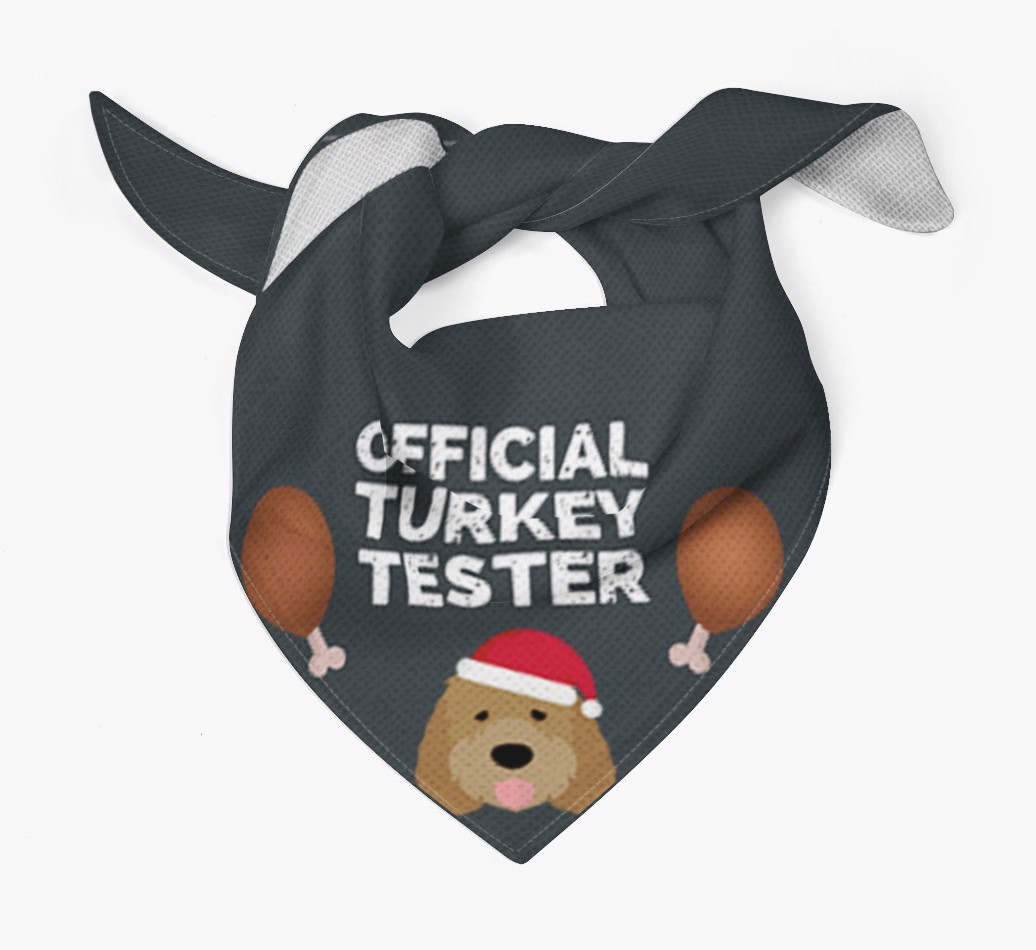 Official Turkey Tester : Personalized {breedFullName} Christmas Bandana