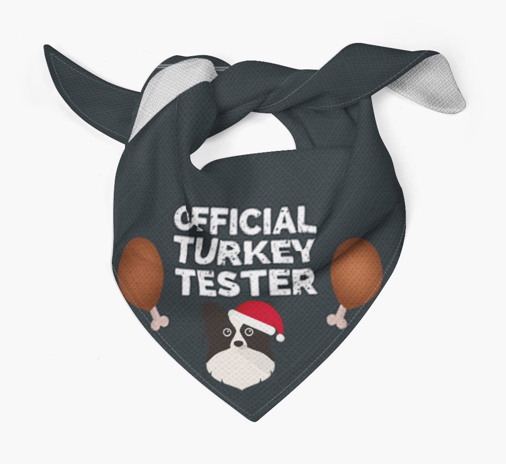 Official Turkey Tester : Personalized {breedFullName} Christmas Bandana