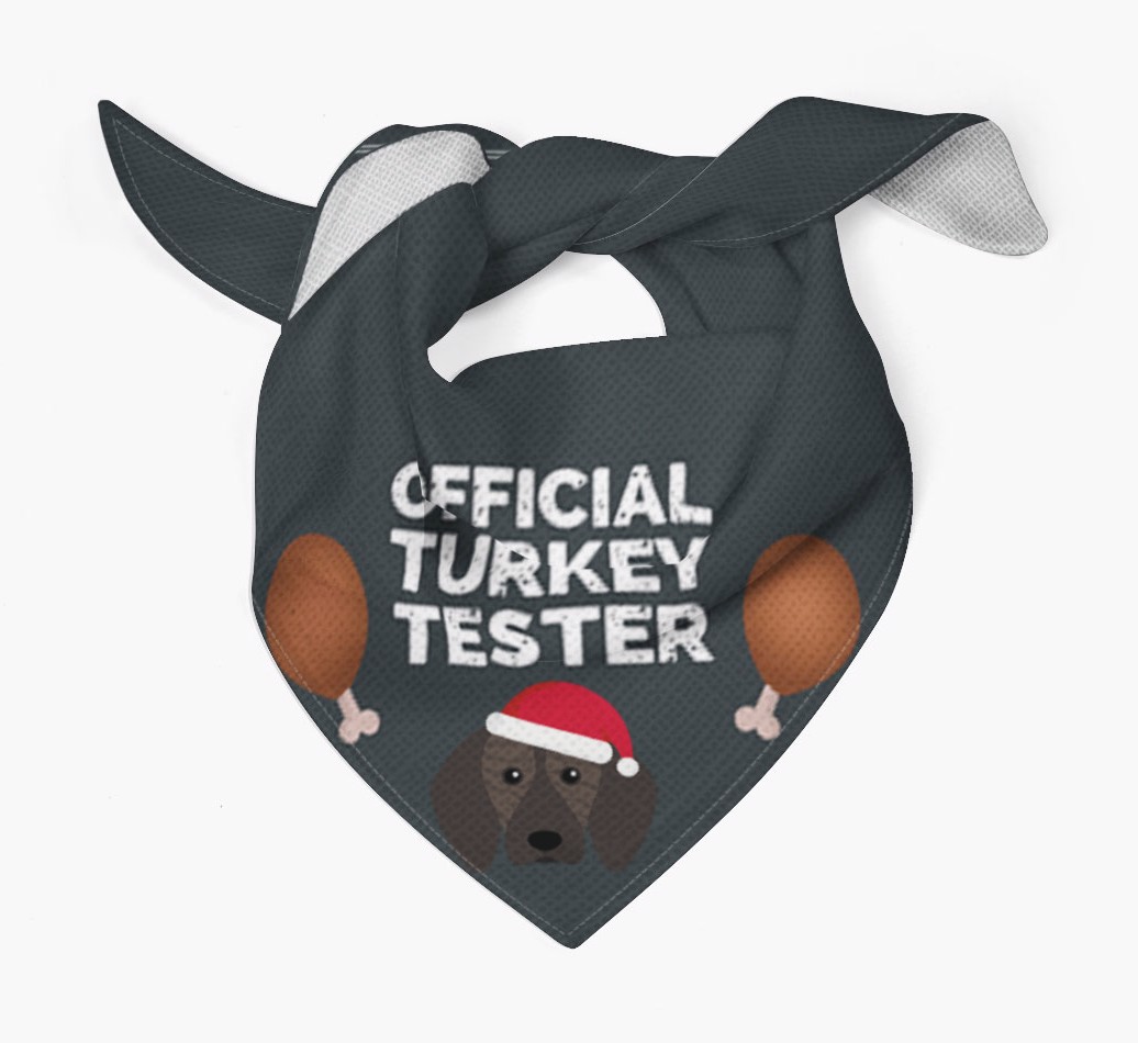 Official Turkey Tester : Personalized {breedFullName} Christmas Bandana