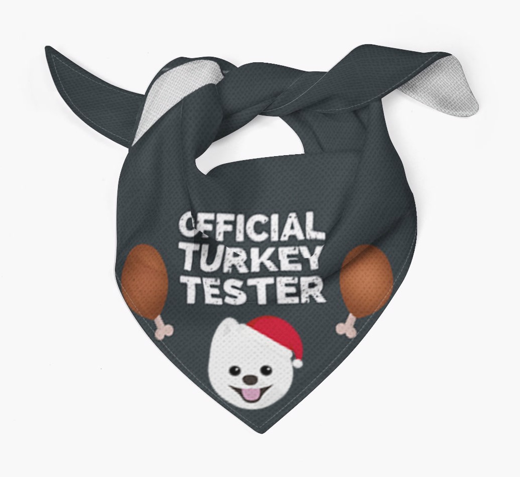 Official Turkey Tester : Personalized {breedFullName} Christmas Bandana