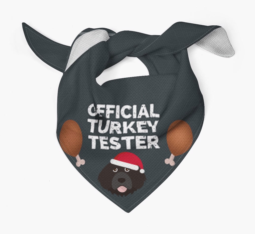 Official Turkey Tester : Personalized {breedFullName} Christmas Bandana