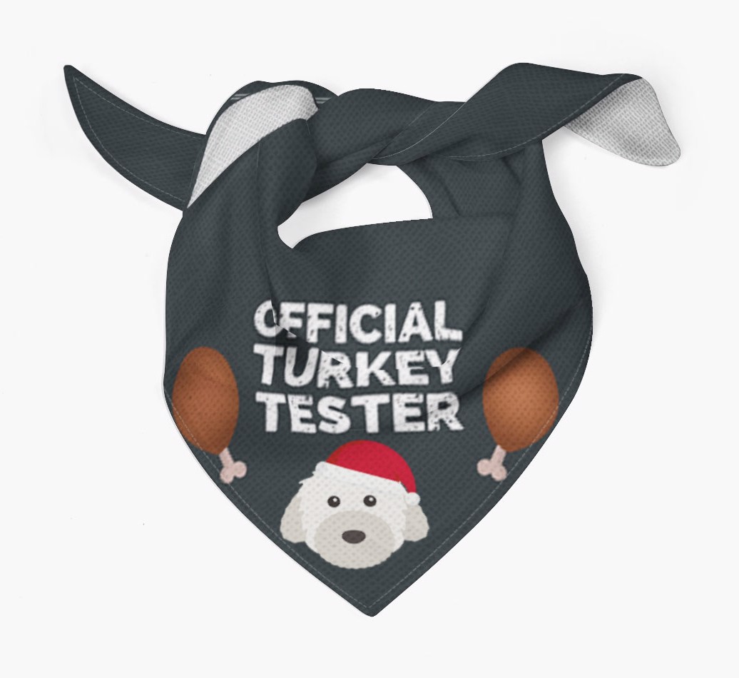 Official Turkey Tester : Personalized {breedFullName} Christmas Bandana