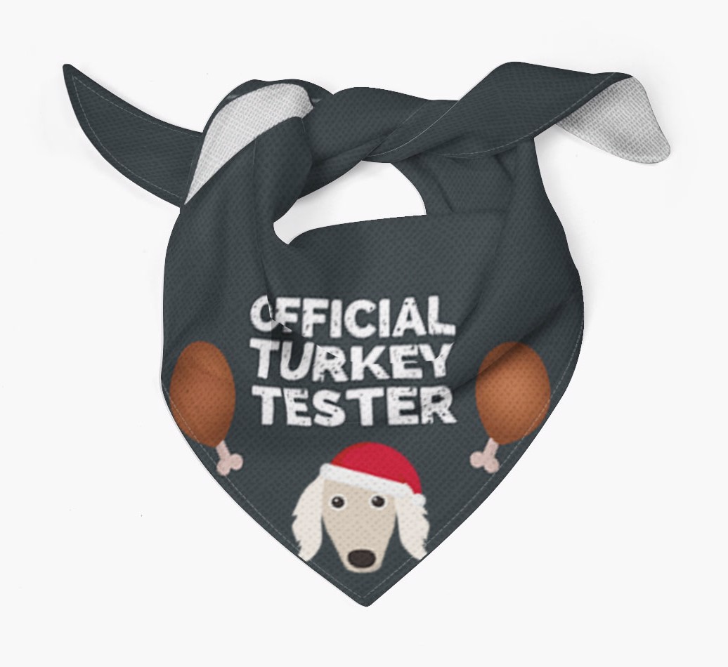 Official Turkey Tester : Personalized {breedFullName} Christmas Bandana