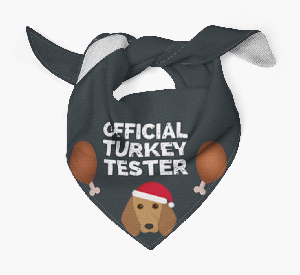 Official Turkey Tester : Personalised {breedFullName} Christmas Bandana