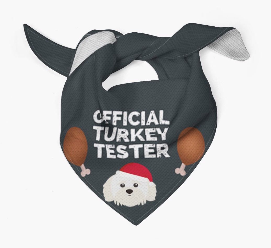 Official Turkey Tester : Personalized {breedFullName} Christmas Bandana