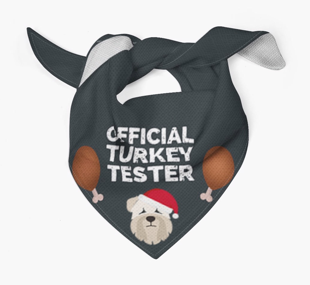 Official Turkey Tester : Personalized {breedFullName} Christmas Bandana