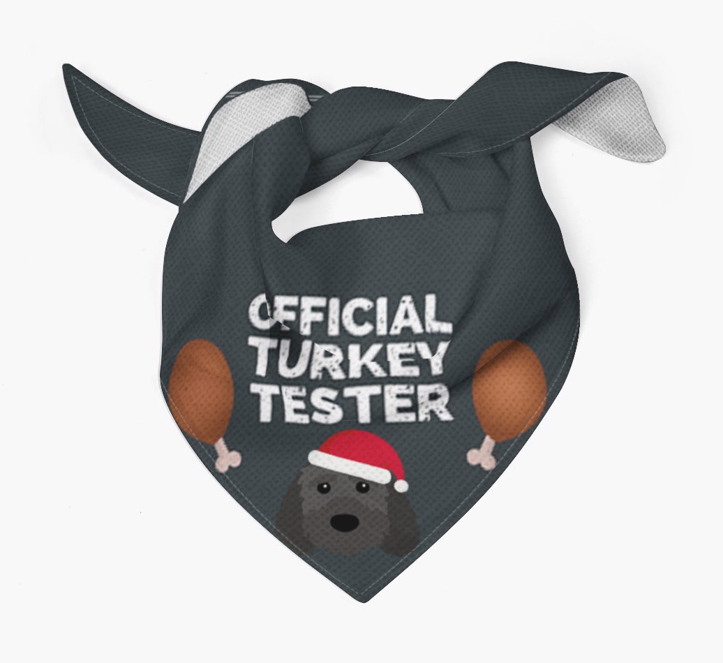 Official Turkey Tester : Personalized {breedFullName} Christmas Bandana