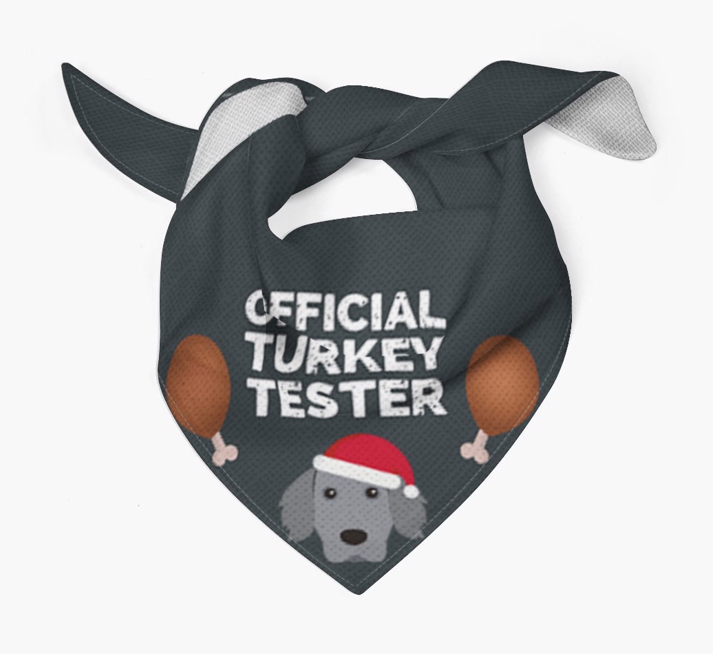 Official Turkey Tester : Personalized {breedFullName} Christmas Bandana