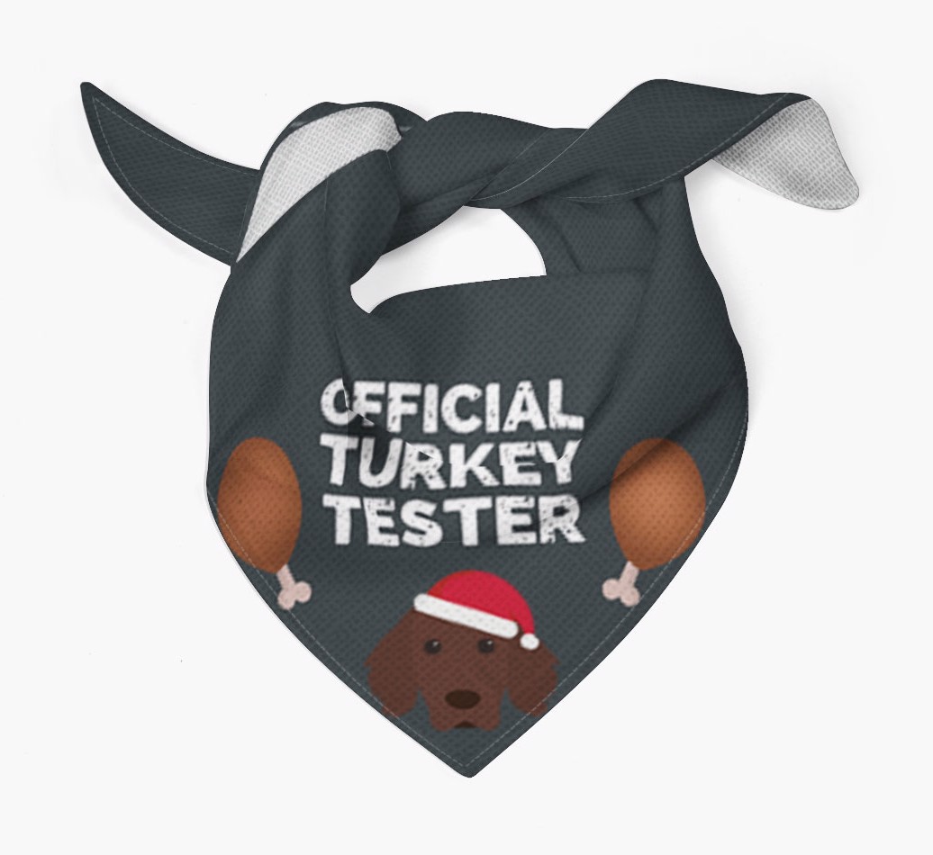Official Turkey Tester : Personalized {breedFullName} Christmas Bandana