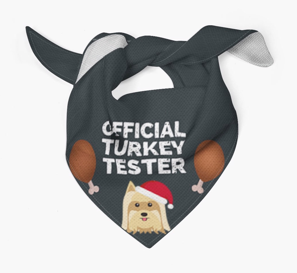 Official Turkey Tester : Personalized {breedFullName} Christmas Bandana