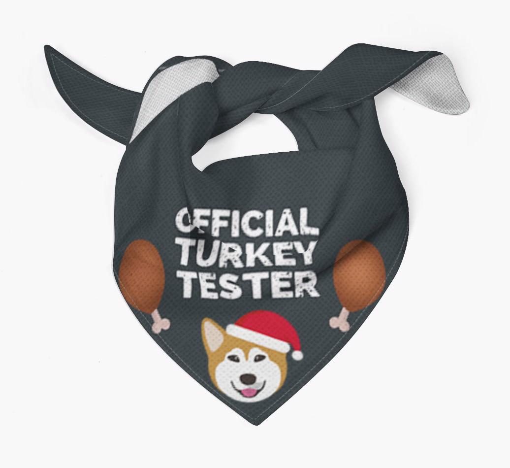 Official Turkey Tester : Personalized {breedFullName} Christmas Bandana