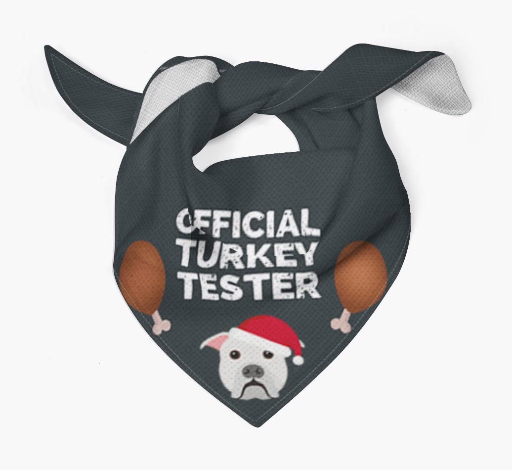 Official Turkey Tester : Personalized {breedFullName} Christmas Bandana