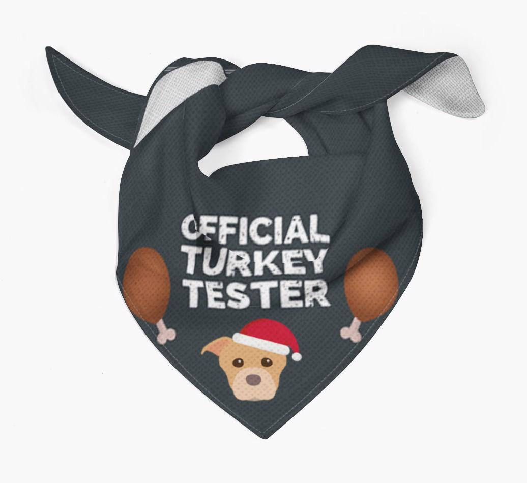 Official Turkey Tester : Personalized {breedFullName} Christmas Bandana