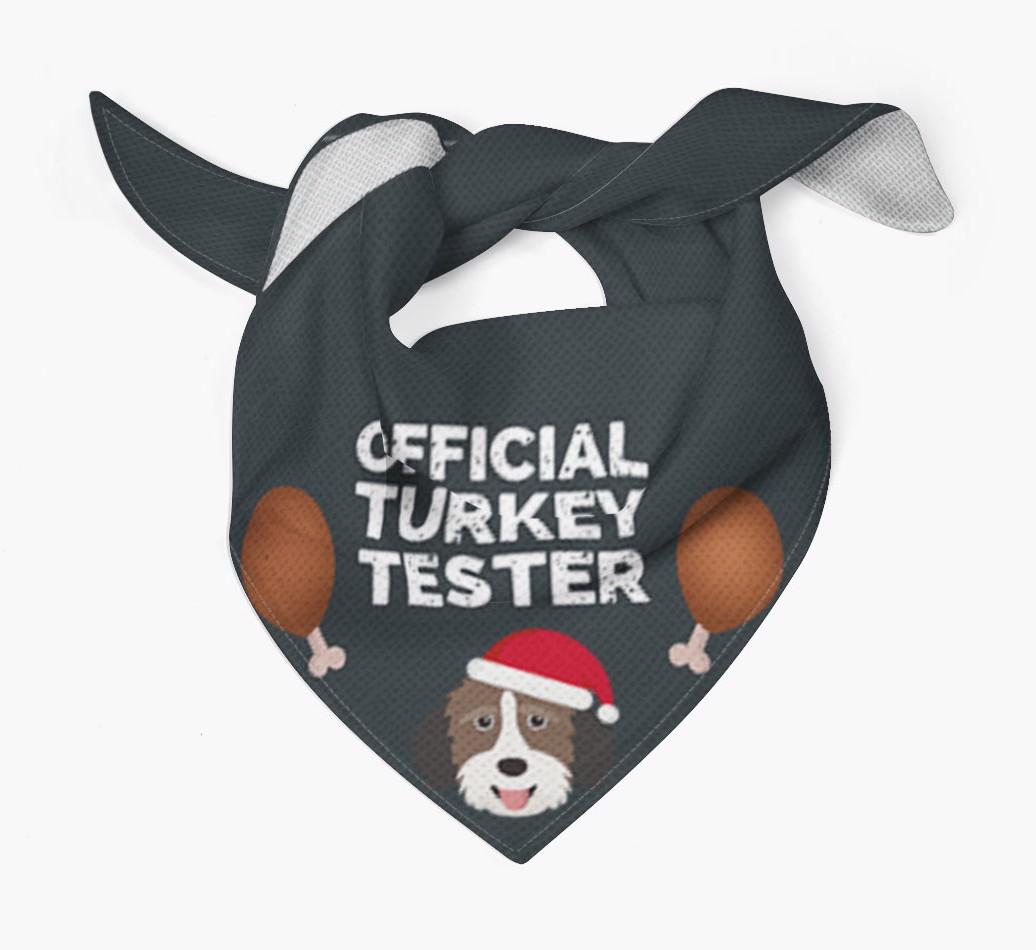 Official Turkey Tester : Personalized {breedFullName} Christmas Bandana
